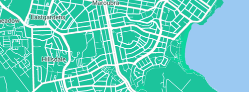 Map showing the location of Small Bros Plumbing in Maroubra, NSW 2035