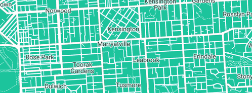 Map showing the location of Mark Kneebone Plumbing in Marryatville, SA 5068