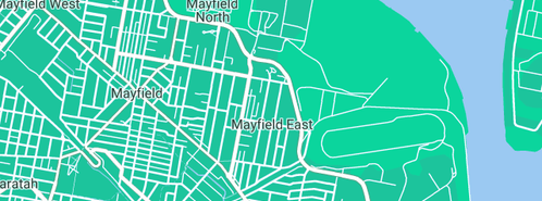 Map showing the location of Newcastle Plumbing in Mayfield East, NSW 2304