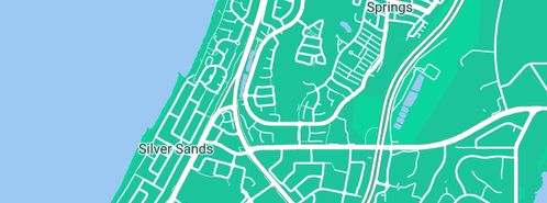 Map showing the location of Mark Stephens Plumbing & Gas in Meadow Springs, WA 6210