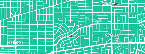 Map showing the location of Peter Kelly Plumber in Melville, WA 6156