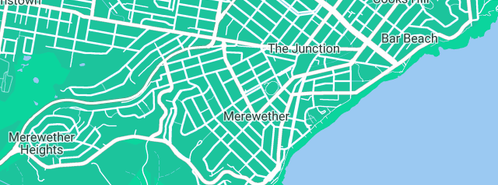 Map showing the location of Lyon Plumbing and Drainage in Merewether, NSW 2291