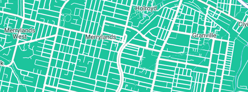 Map showing the location of Goldstar Plumbing And Gasfitting Services in Merrylands, NSW 2160