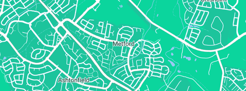 Map showing the location of The Third Person Pty Ltd in Metford, NSW 2323