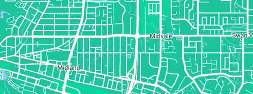 Map showing the location of WKC Spatial in Midvale, WA 6056