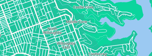 Map showing the location of BNPlumbing in Middle Cove, NSW 2068