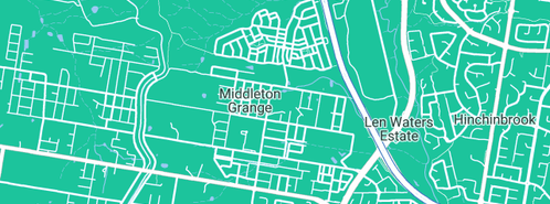 Map showing the location of Kingflow plumbing in Middleton Grange, NSW 2171