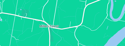 Map showing the location of Hunter Valey Plumbing in Millers Forest, NSW 2324