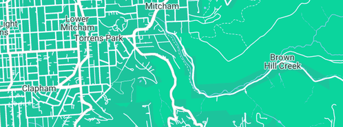 Map showing the location of Platinum Plumbing & Gas Solutions in Mitcham, SA 5062