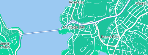 Map showing the location of Holloway Plumbing Contractors in Montagu Bay, TAS 7018