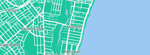 Map showing the location of Linkin Plumbing in Monterey, NSW 2217