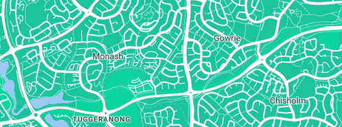 Map showing the location of Pro-Plumbing ACT Pty Ltd in Monash, ACT 2904