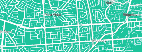 Map showing the location of Positive Flow Plumbing PTY LTD in Modbury North, SA 5092