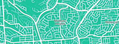 Map showing the location of Terry McAndrew Plumbing Contractor in Modbury Heights, SA 5092