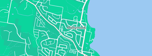 Map showing the location of Bamford Scott in Mollymook, NSW 2539