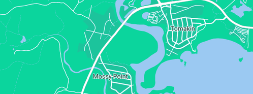 Map showing the location of Peter Lenehan Plumbing in Mossy Point, NSW 2537