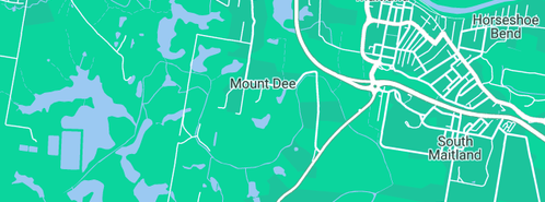 Map showing the location of Bodhi Dhue Plumbing in Mount Dee, NSW 2320