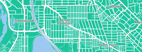 Map showing the location of Flowgen in Mount Hawthorn, WA 6016