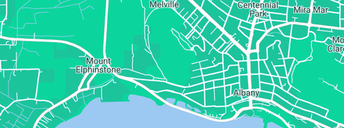 Map showing the location of Albany Plumbing and Gas in Mount Melville, WA 6330