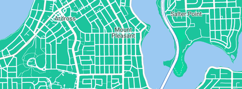 Map showing the location of Plumbing & Gas Solutions in Mount Pleasant, WA 6153