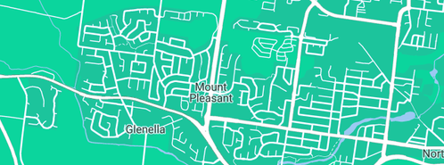 Map showing the location of Synergy Plumbing Constructions Pty Ltd in Mount Pleasant, QLD 4740