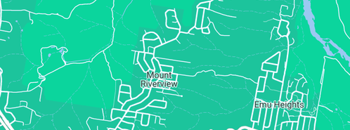 Map showing the location of Glenbrook Plumbing Services in Mount Riverview, NSW 2774