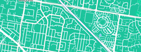 Map showing the location of A M Plumbing Works in Mulgrave, VIC 3170