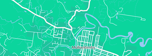 Map showing the location of Rob Holmes Mullumbimby Gas Works in Mullumbimby, NSW 2482