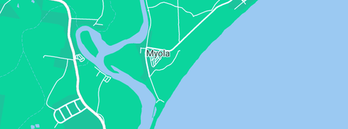 Map showing the location of McGuire Plumbers & Drainers Pty. Ltd. in Myola, NSW 2540