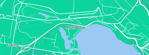 Map showing the location of Rathmines Plumbing and Bathrooms in Myuna Bay, NSW 2264