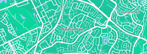 Map showing the location of Aquaduck Plumbing Services Pty Ltd in Narellan Vale, NSW 2567