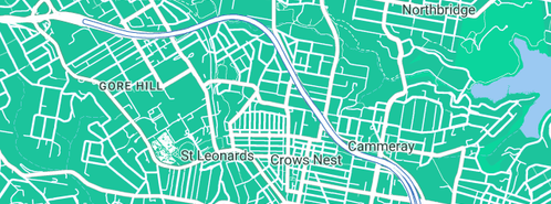 Map showing the location of Chris Wilson in Naremburn, NSW 2065