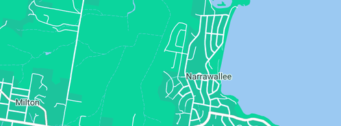 Map showing the location of Clarke Terry Plumbing in Narrawallee, NSW 2539