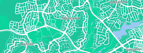 Map showing the location of Plumbing Ngunnawal in Ngunnawal, ACT 2913
