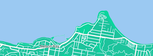 Map showing the location of Bruce Morrow Plumbing in Nelson Bay, NSW 2315