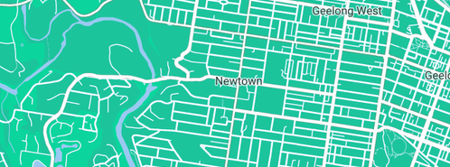 Map showing the location of Hungerford Plumbing Pty Ltd in Newtown, VIC 3220