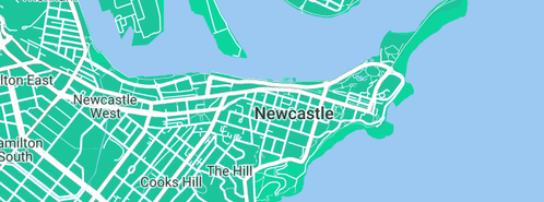 Map showing the location of Newcastle Plumbing And Blocked Drain Specialists Pty Ltd in Newcastle, NSW 2300