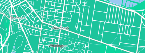 Map showing the location of Fix It Right Plumbing Geelong in Newcomb, VIC 3219