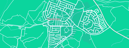 Map showing the location of Roos Plumbing in Newman, WA 6753