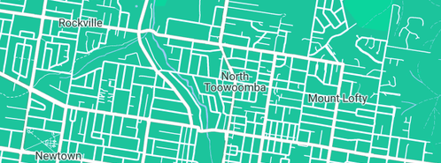 Map showing the location of Toowoomba Maintenance Plumbing Pty Ltd in North Toowoomba, QLD 4350