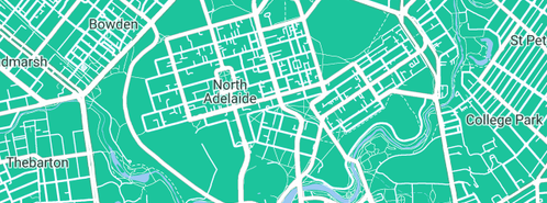 Map showing the location of Plumbers In Adelaide Services in North Adelaide, SA 5006