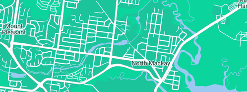 Map showing the location of Mark Maunder Plumbing Pty Ltd in North Mackay, QLD 4740