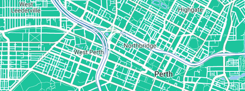 Map showing the location of Royalty Plumbing, Gas and Electrical in Northbridge, WA 6003