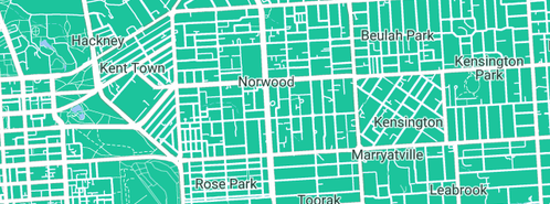 Map showing the location of Blue Water Plumbers SA in Norwood, SA 5067