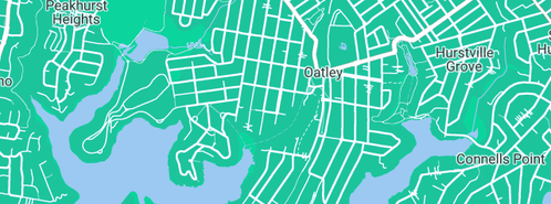 Map showing the location of Plum-on-Plumbing Pty Limited in Oatley, NSW 2223