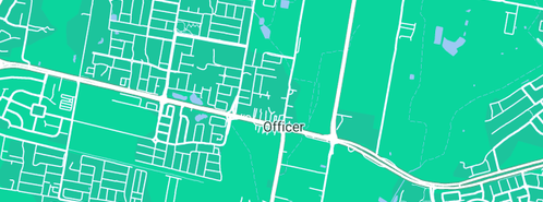 Map showing the location of Officer Roofing and Plumbing in Officer, VIC 3809