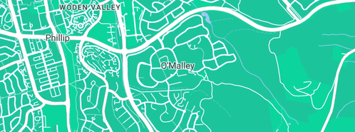 Map showing the location of Royaltee Pty Ltd in O'Malley, ACT 2606