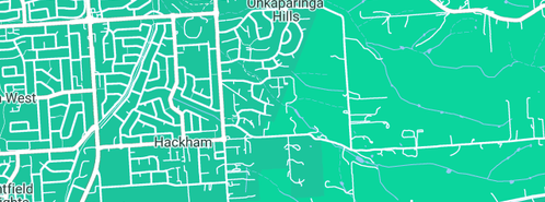 Map showing the location of R & D Drainage & Excavations Pty Ltd in Onkaparinga Hills, SA 5163