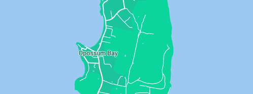 Map showing the location of Calvert Plumbing in Opossum Bay, TAS 7023