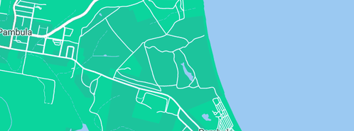 Map showing the location of Billings Plumbing in Pambula Beach, NSW 2549